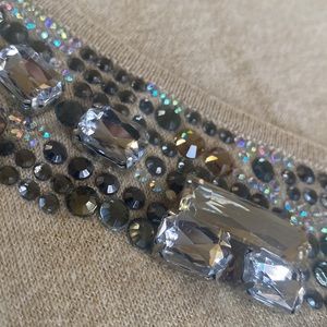 Magaschoni cotton/cashmere blend tank top in beige color and size L.